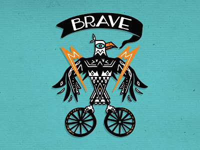Brave New Wheel Merch bicycle bicycling bikes colorado design eagle fort collins graphic design illustration mountain bike mountains summer vector