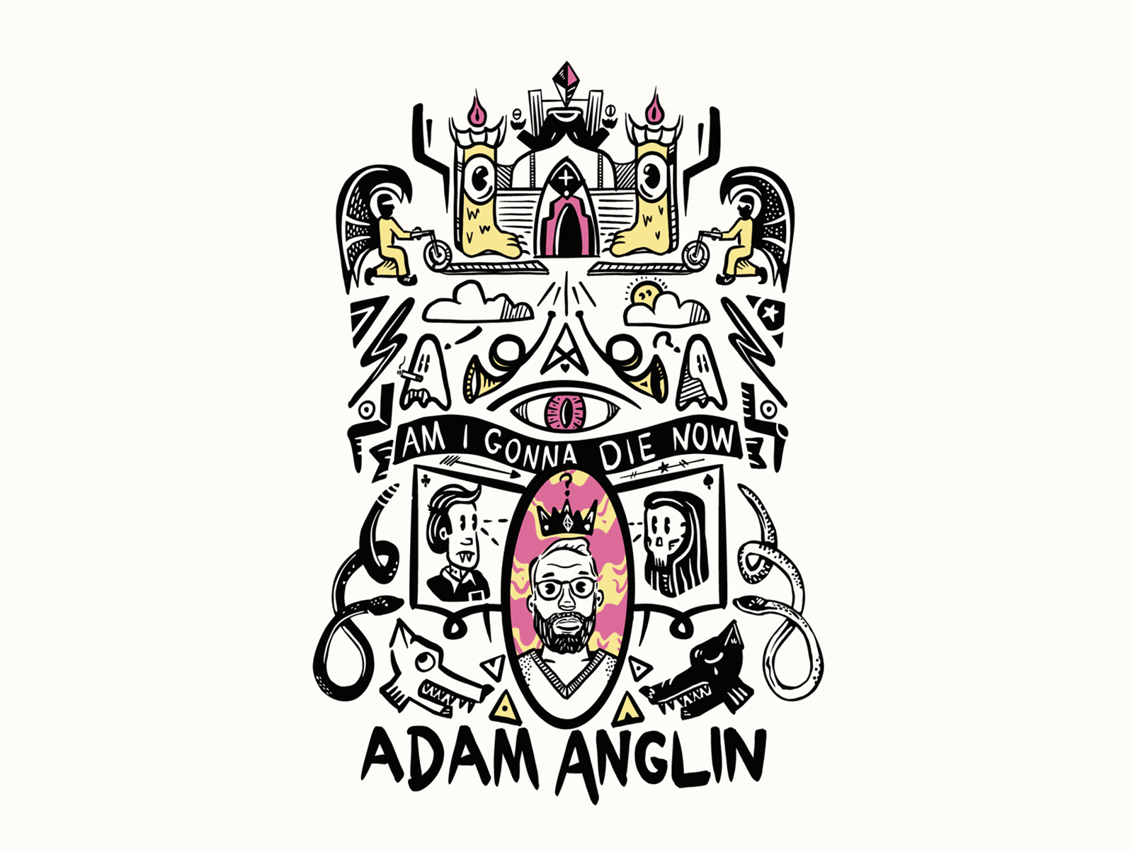 Adam Anglin Album Launch Gif animated colorado death design ghosts gif graphic design illustration indie music music procreate social media