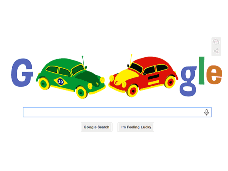 Modified Google doodle Brazil vs. Germany