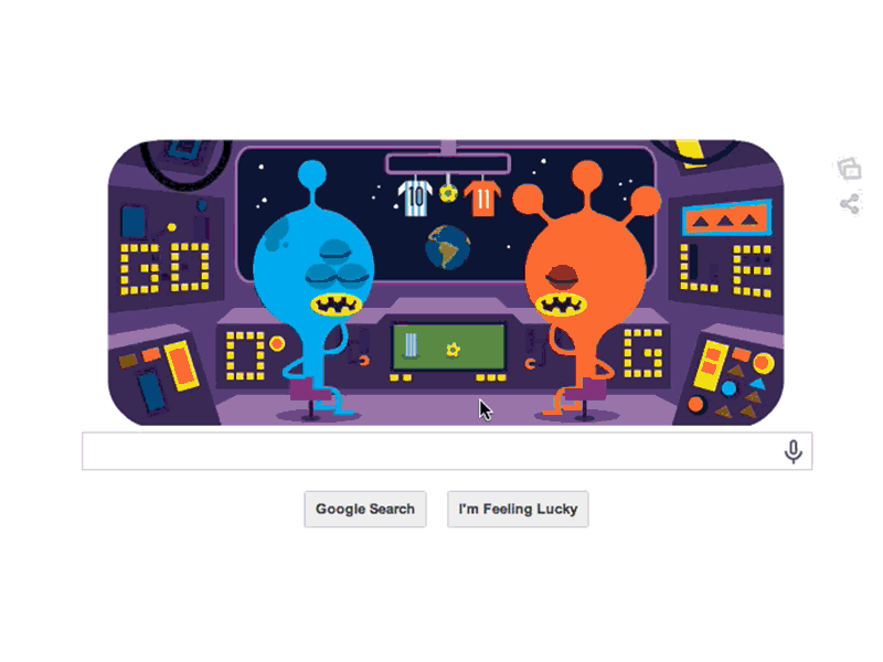 Modified Google Doodle Argentina vs. Netherlands cup world