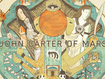 John Carter of Mars art disney graphic design illustration mars movie poster space