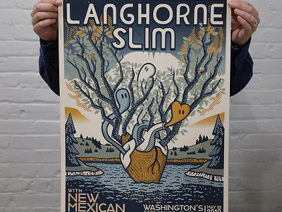 Langhorne Slim Concert Poster illustration music poster design screenprint