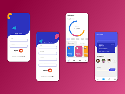 ExpensesAppUI app design illustration minimal ui ux vector