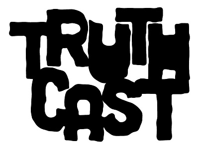 TruthCast Logo branding logo podcast typography wiggle