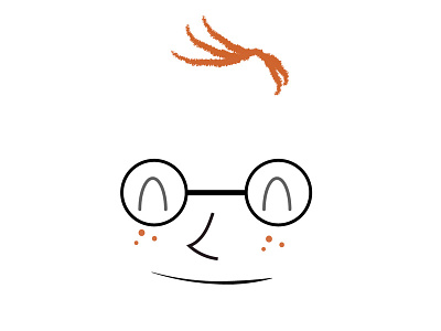 Trivia Nerd Character Face cartoon character design face freckles glasses illustration illustrator mascot nerd retro wip