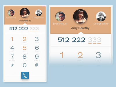 UI 3 - Dial Pad 100 days of ui add to cart android dial pad flat interface material material design mobile sketch ui