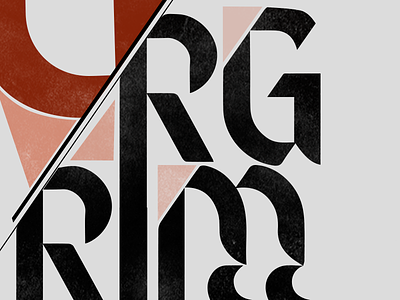 Orgrim geometric lockup monogram text typography