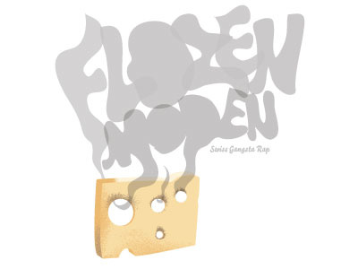 Flozen Moden cheese design food graphic graphic illustration logo rap smoke typography