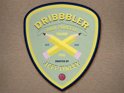 Thank You Jeff Finley Dribbble Merit Badge badge draft graphic illustration jeff finley logo merit badge thank you typography vector