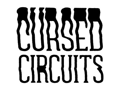 Cursed Circuits Logo band circuits cursed glitch logo logotype scanner skewed typography