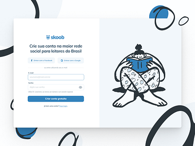 Sign up / Skoob / Daily UI #1