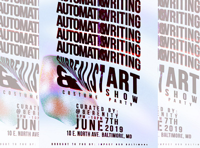 AUTOMATIC WRITING POSTER advertising branding design poster art typography