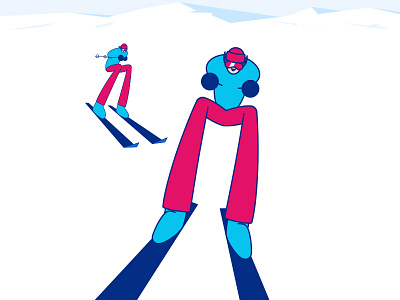 Esky Sports Destinations animation illustration mountain ski slope snow speed sports vacation winter