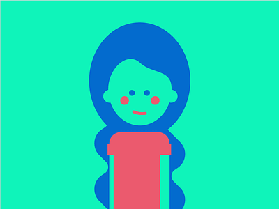 Little dudette animation colorfull flash girl green illustration