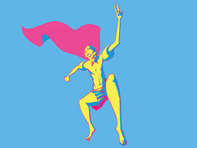 Swim hero cape color fun magenta pink pool summer superhero swim swimming water yellow