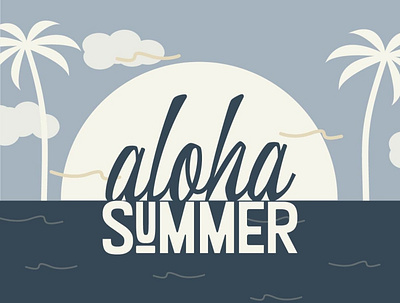 Aloha Summer aloha beach design illustration summer summertime typography