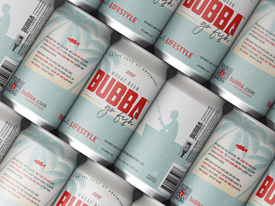 BUBBA - GO FISH beer beer can beer can design brand brand design branding can can design design illustration logo packaging typography vector