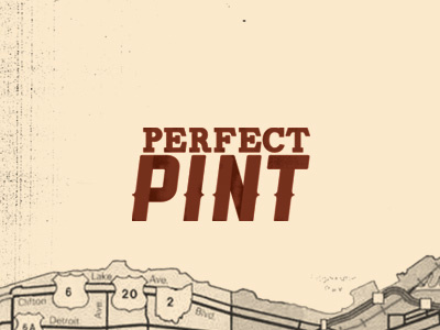 perfect pint beer branding cleveland identity logo map print typography