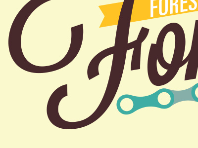 Concept for The FC Fondo bicycle branding chain identity logo typography wip