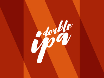 Double IPA beer branding brush geometric ipa typography