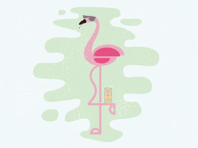 Party Flamingo cigerette flamingo party sunglasses tiki vector