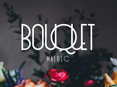 Bouquet wine branding logo type typography wine