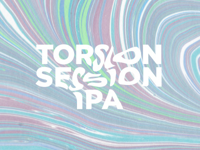 Torsion session IPA beer branding twist typography
