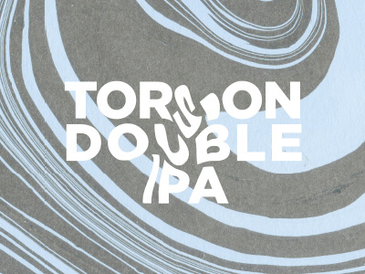 Torsion double IPA beer branding craft beer twist typography
