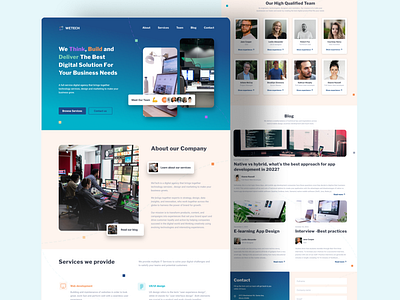 IT agency website : landing page