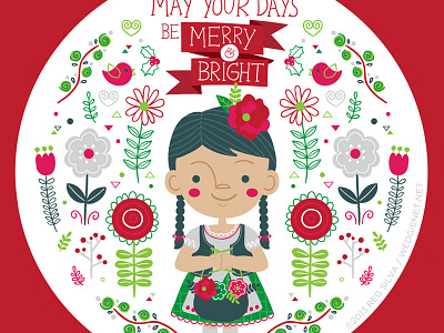 Bavarian folk art paper plate design