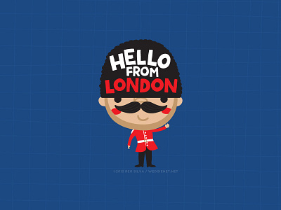 London calling - WIP blue britain british character character design cute guard kawaii london red travel