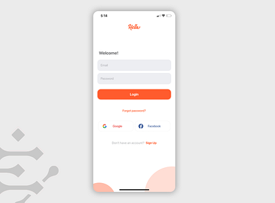 Login Screen - React Native app design design flat iphonex javascript login login design login form react native sign in signup ui ux