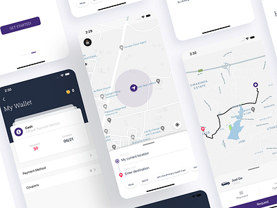 Rider Hailing android app design android app development app design driver app ios ios app design iphone iphonex javascript navigation navigation design react native ride rider ridesharing uber ui ux