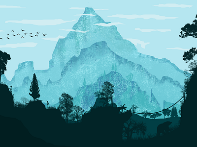 the blue mountain blue design details illustration landscape mountain training