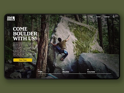 Daily UI #003 Landing Page adobe xd bouldering dailyui dailyuichallenge desktop design landing page rock climbing ui vector