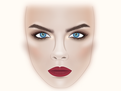 Facechart cara delevigne facechart makeup