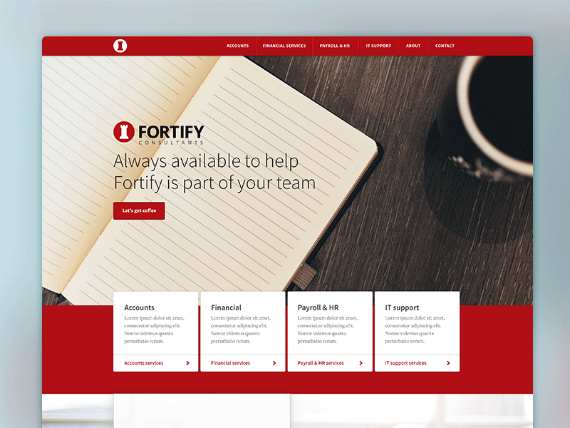 Fortify Consultants accountancy accounts red