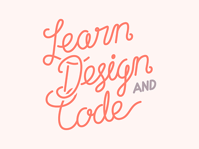 Learn design & code lettering code design hand lettering monoline red