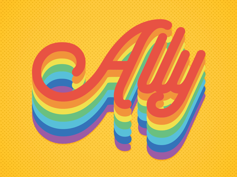 Ally - Pride after effects animation design graphic design illustration motion design pride typography vector