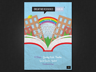 Creative Mornings: Poster Four - Urbanism creative granby mornings pop rainbow texture up urbanism vector