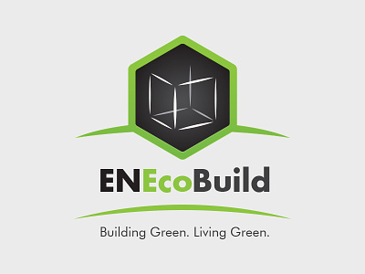 EnEcoBuild Logo design eco logo vector