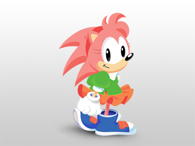 Amy the Hedgehog amy hedgehog illustration pink sonic vector