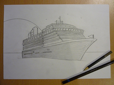 Ship Concept Sketch boat drawing pencil ship sketch