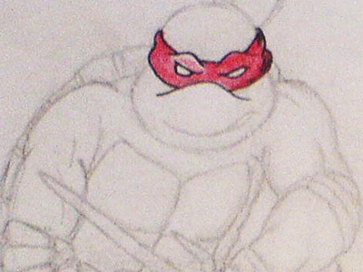 Raphael of the Turtles: Sketch colour drawing ninja pen pencil raphael red sketch turtles