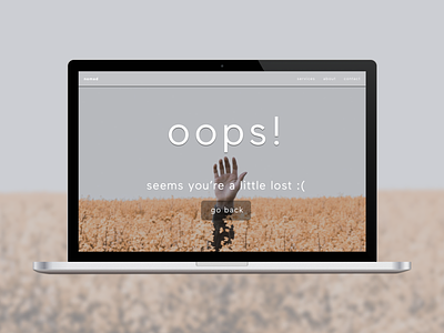 Daily UI 008 // 404 Page