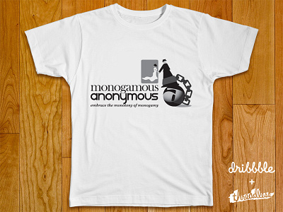 Monogamous Anonymous addiction design group logo support threadless typography