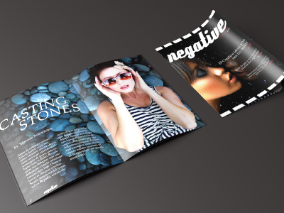 Negative Magazine Cover & Spread branding creative direction editorial layout