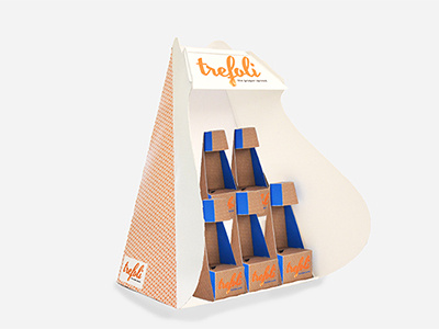 Trefoli POP Display branding creative direction package design