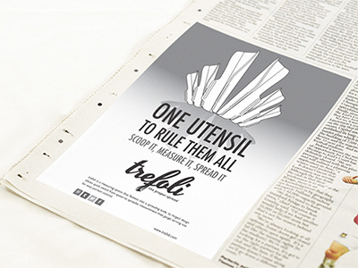 Trefoli Black & White Ad branding editorial graphic design illustration layout