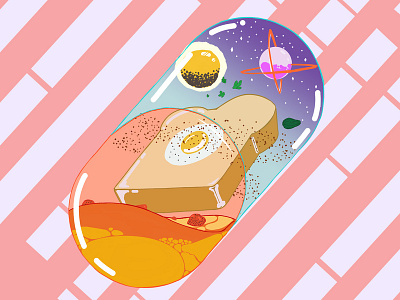 Toast Single cover art cover artwork cover illustration illustration music